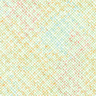 Wild Blossoms - Blotted Graph Paper Cream Yardage
