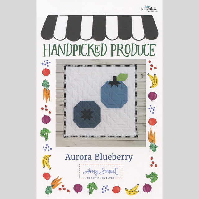 Handpicked Produce Quilt Pattern - Blueberries - FOR MARKET STORE & WEBSITE Primary Image
