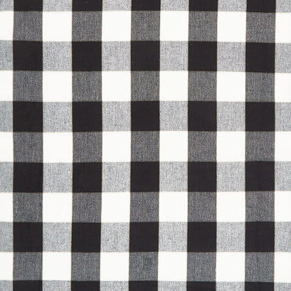 Easy Living Toweling - Large Gingham Black White 18" Wide Toweling Yardage