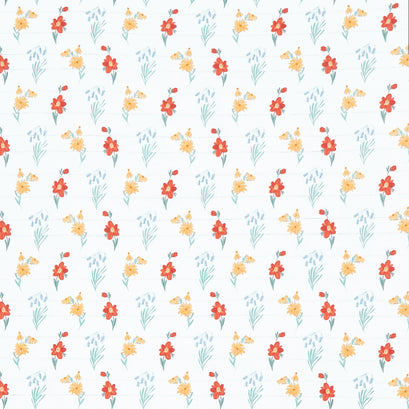 Farmhouse Summer - Wildflowers Off White Yardage