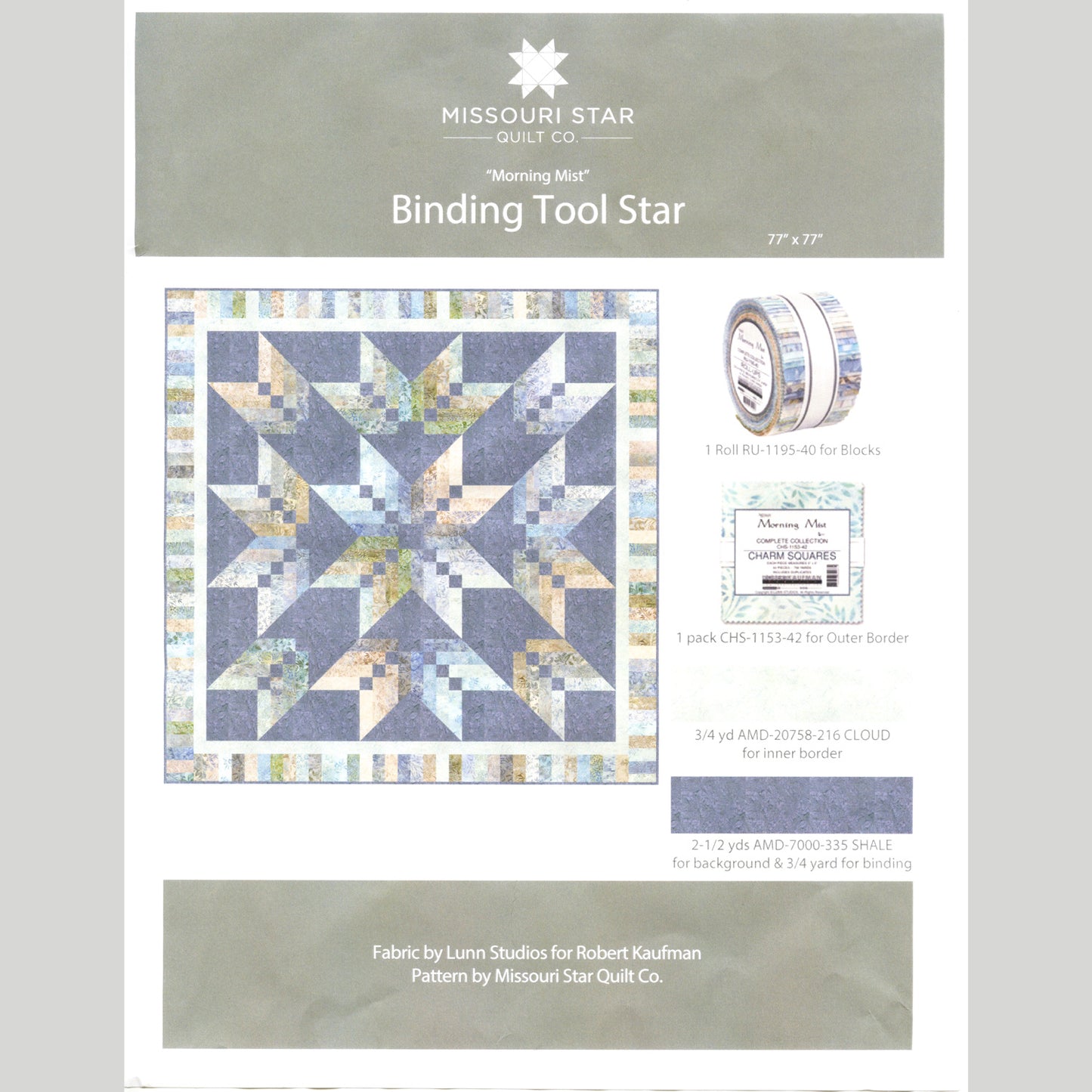 Missouri Star Morning Mist Binding Tool Star Quilt Kit Alternative View #2