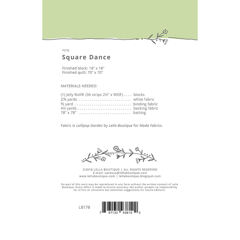 Digital Download Square Dance Pattern