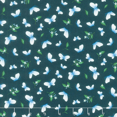 Lemon Fresh - Lemon Verbena Navy Yardage