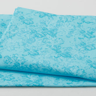 Floral Mash Up Blender - Turquoise 2 Yard Cut