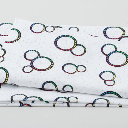 Flower Power - Circles White 2 Yard Cut