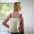 Misty Backpack Shoulder Bag Kit - Bone Faux Waxed Canvas Alternative View #5