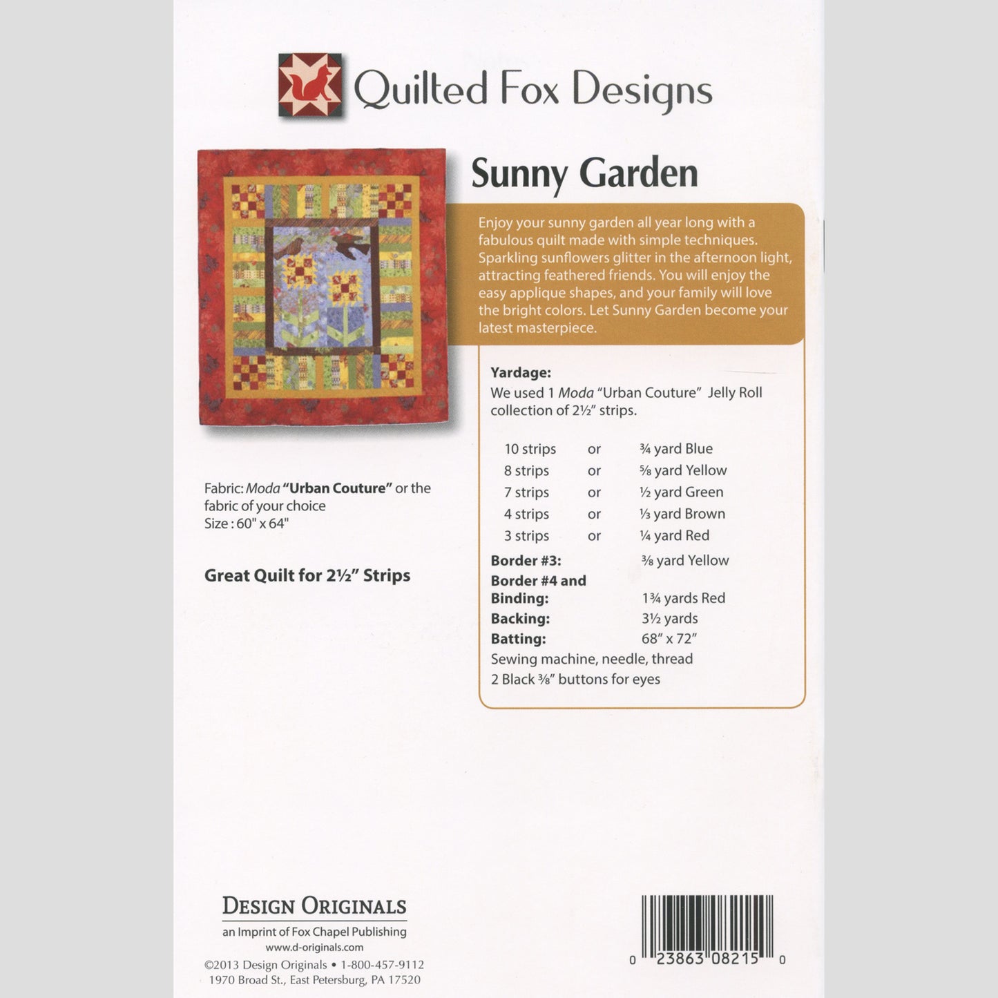 Sunny Garden Quilt Pattern Alternative View #1
