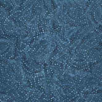 Tonga Batiks - Lakeside Loose Dotted Spirals Navy Yardage