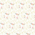 At First Sight - Hearts Cream Metallic Yardage Primary Image