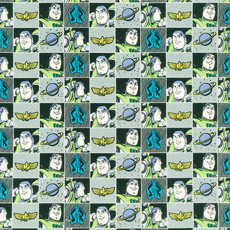 Toy Story - Buzz Spotlight Buzz Block Grey Yardage