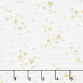 Embrace - Double Gauze Starry Night Gold Metallic Yardage Primary Image