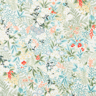 Imperial Collection - Honoka Teal Colorstory Foliage Meadow Metallic Yardage
