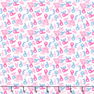 Peppa Pig - Peppa Face Toss White Yardage