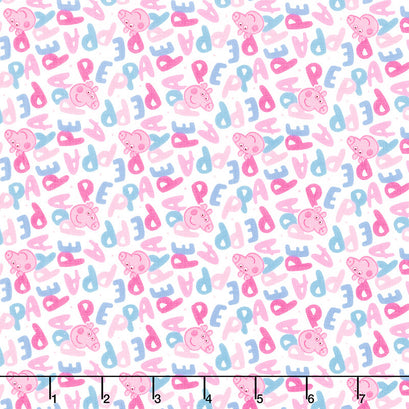 Peppa Pig - Peppa Face Toss White Yardage