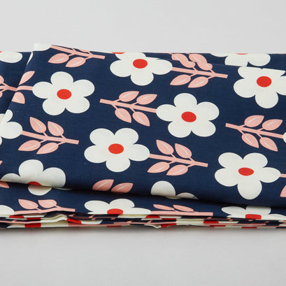Digital Designs - Standalone Flowers Blue 2 Yard Cut