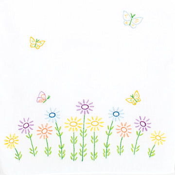 Field of Flowers Embroidery Table Runner Alternative View #1