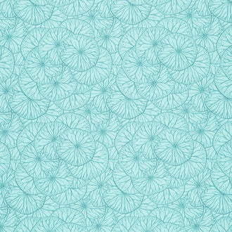 Water Lilies - Lily Pad Toile Seafoam Yardage