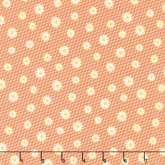 Aunt Grace Calicos - Daisy Orange Yardage