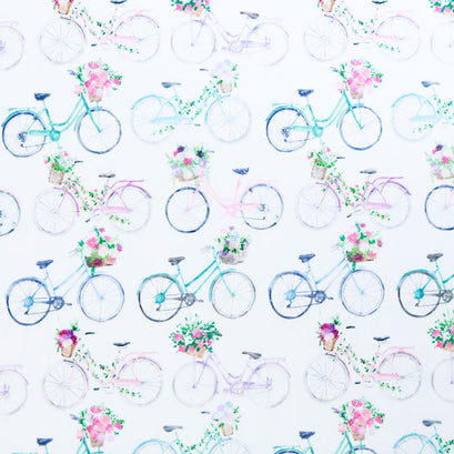 Cuddle® Prints - Bicycle Blooms Multi Digitally Printed Yardage