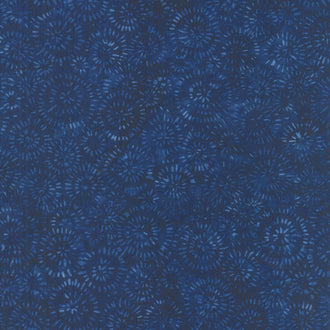 Artisan Batiks - Splash Sunbursts Navy Yardage
