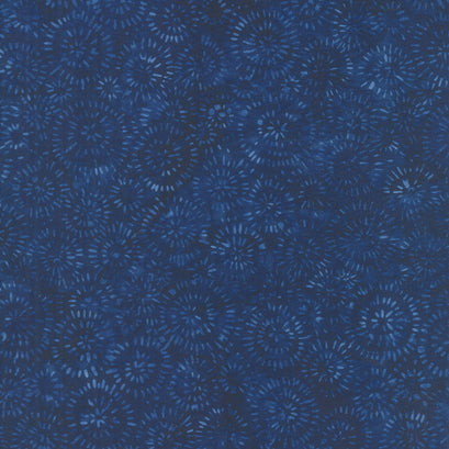 Artisan Batiks - Splash Sunbursts Navy Yardage