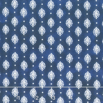 Indigo Splash - Petite Medallion Dark Blue Yardage