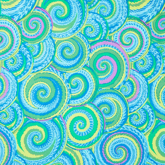 Kaffe Fassett Collective - February 2024 Bright Colorway Curly Baskets Green Yardage