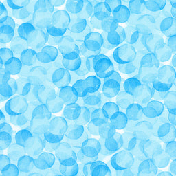 Whimsy Daisical II - Dots Blue Yardage Primary Image