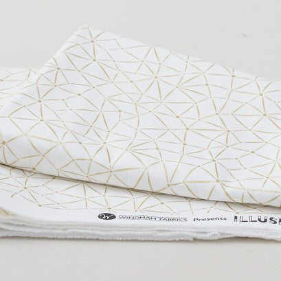 Illusion - Web White Metallic 2 Yard Cut