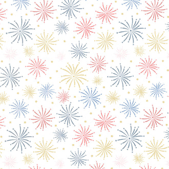 Sweet Freedom - Fireworks Cloud Sparkle Yardage