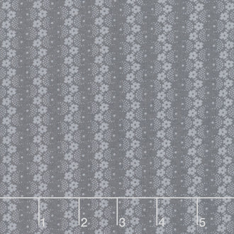 Dove - Tumbling Flowers Coal Yardage