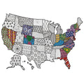 Zenbroidery USA Map Embroidery Kit