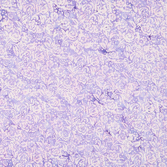 Roundabout Batiks - Floral Toss Lavender Yardage