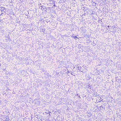 Roundabout Batiks - Floral Toss Lavender Yardage