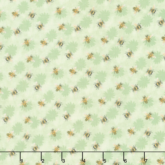 Zest For Life - Bee Toss Green Yardage Primary Image