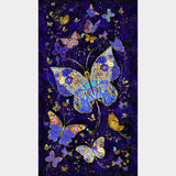Wings of Gold - Butterfly Navy Metallic Panel Primary Image