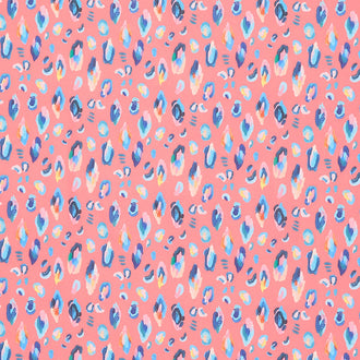 Kindness Always - Leopard Coral Digitally Printed Yardage