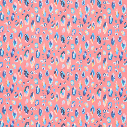 Kindness Always - Leopard Coral Digitally Printed Yardage