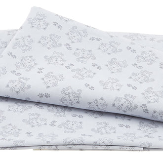 Cream & Sugar X - Tossed Cats Gray 2 Yard Cut