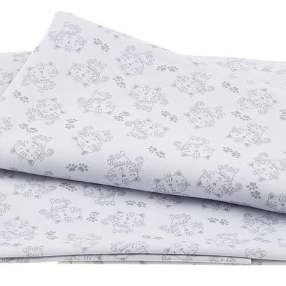 Cream & Sugar X - Tossed Cats Gray 2 Yard Cut