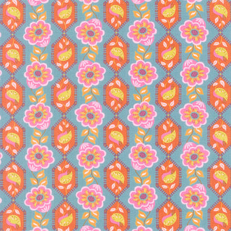 Kindred Sketches - Linked Dusty Sky Yardage