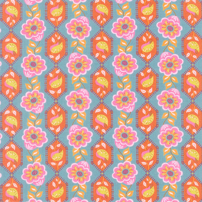 Kindred Sketches - Linked Dusty Sky Yardage