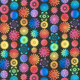 PAWsitivity - Flower Stripe Black Yardage Primary Image