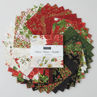Merry Manor Metallic - Charm Pack