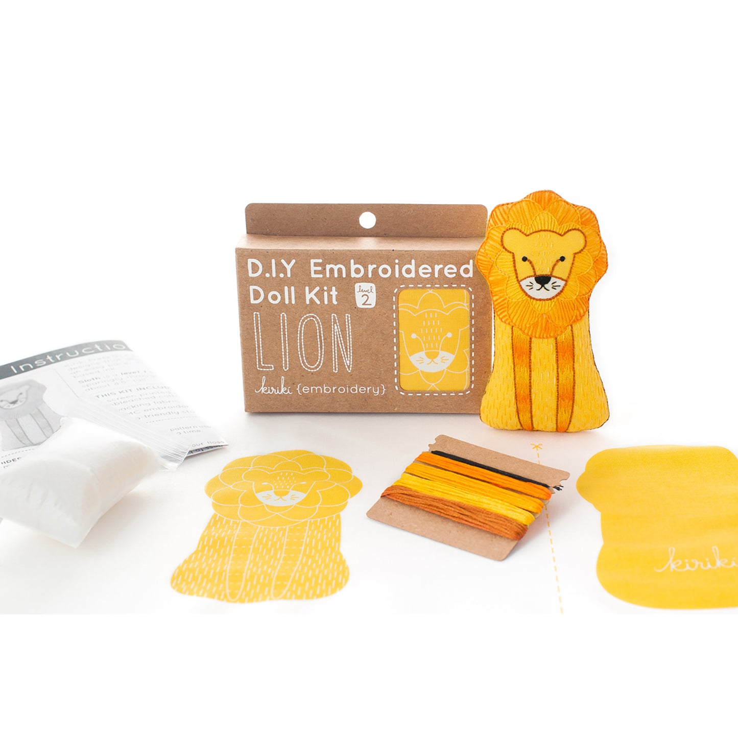 D.I.Y. Embroidered Doll Kit - Lion Alternative View #2