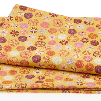 Ocean Jewels - Sea Urchins Yellow 2 Yard Cut