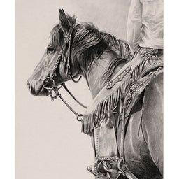 Ride the Range - Ready, Willing and Able Horse Grey Digitally Printed Panel Primary Image