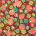 Jeweled Leaves - Pumpkins Crimson Yardage Primary Image