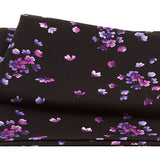 Catalina Ultra Violet Favorites - Cascading Petals Black & Purple 2 Yard Cut Primary Image