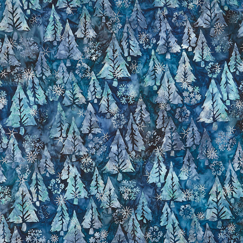 Artisan Batiks - Winter Wonderland - Forest Evening Yardage Primary Image